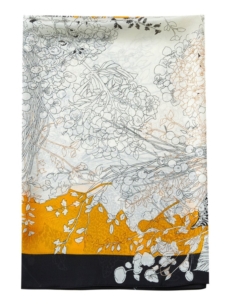 Etole de soie Flora Vivace Jaune - Kiabi