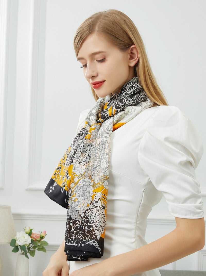 Etole de soie Flora Vivace Jaune - Kiabi