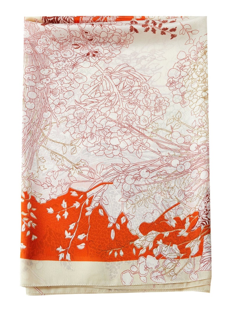 Etole de soie Flora Vivace Orange - Kiabi