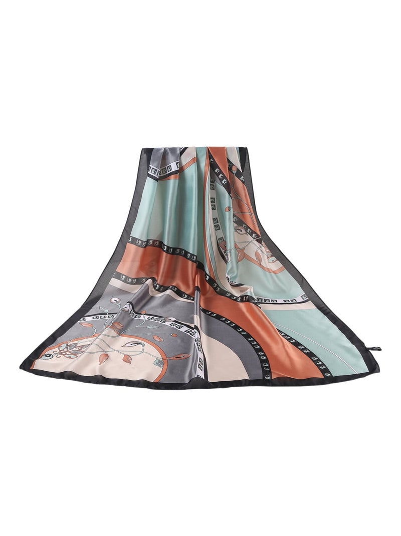 Etole de Soie Flowcircle Florina Bleu - Kiabi