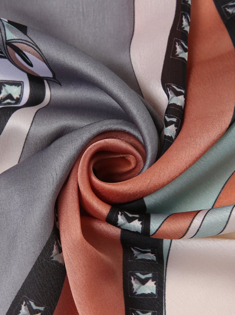 Etole de Soie Flowcircle Florina Bleu - Kiabi