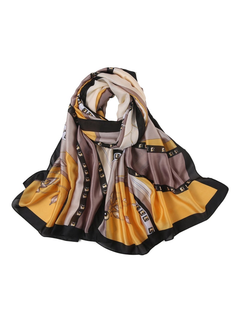 Etole de Soie Flowcircle Florina Jaune - Kiabi