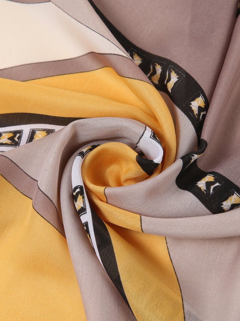 Etole de Soie Flowcircle Florina Jaune - Kiabi