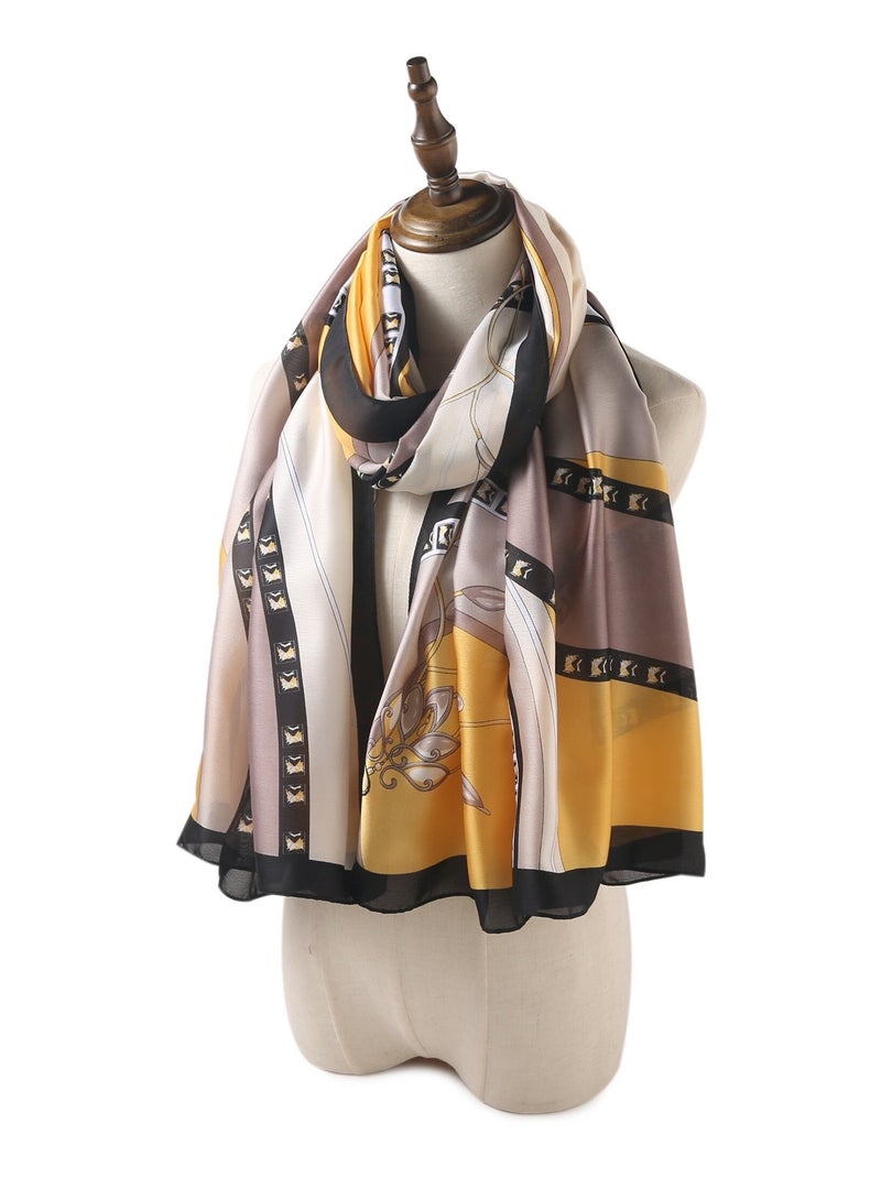 Etole de Soie Flowcircle Florina Jaune - Kiabi