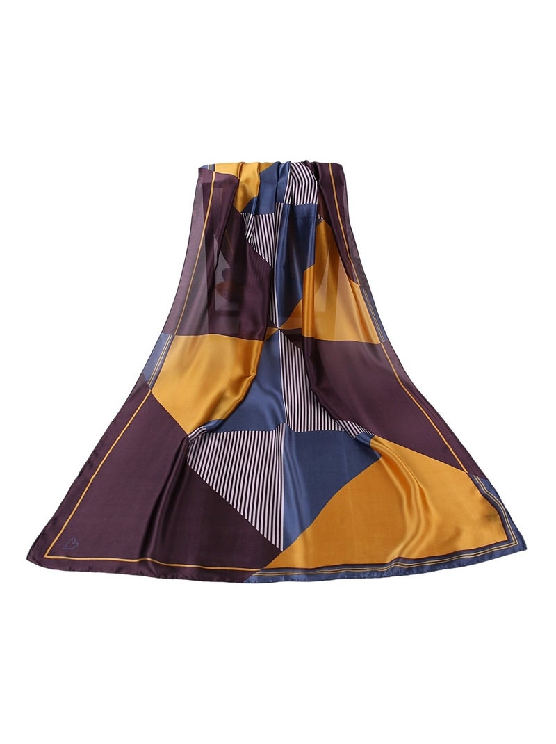 Étole de Soie Gold Brown Bestprint Madeleine Jaune - Kiabi