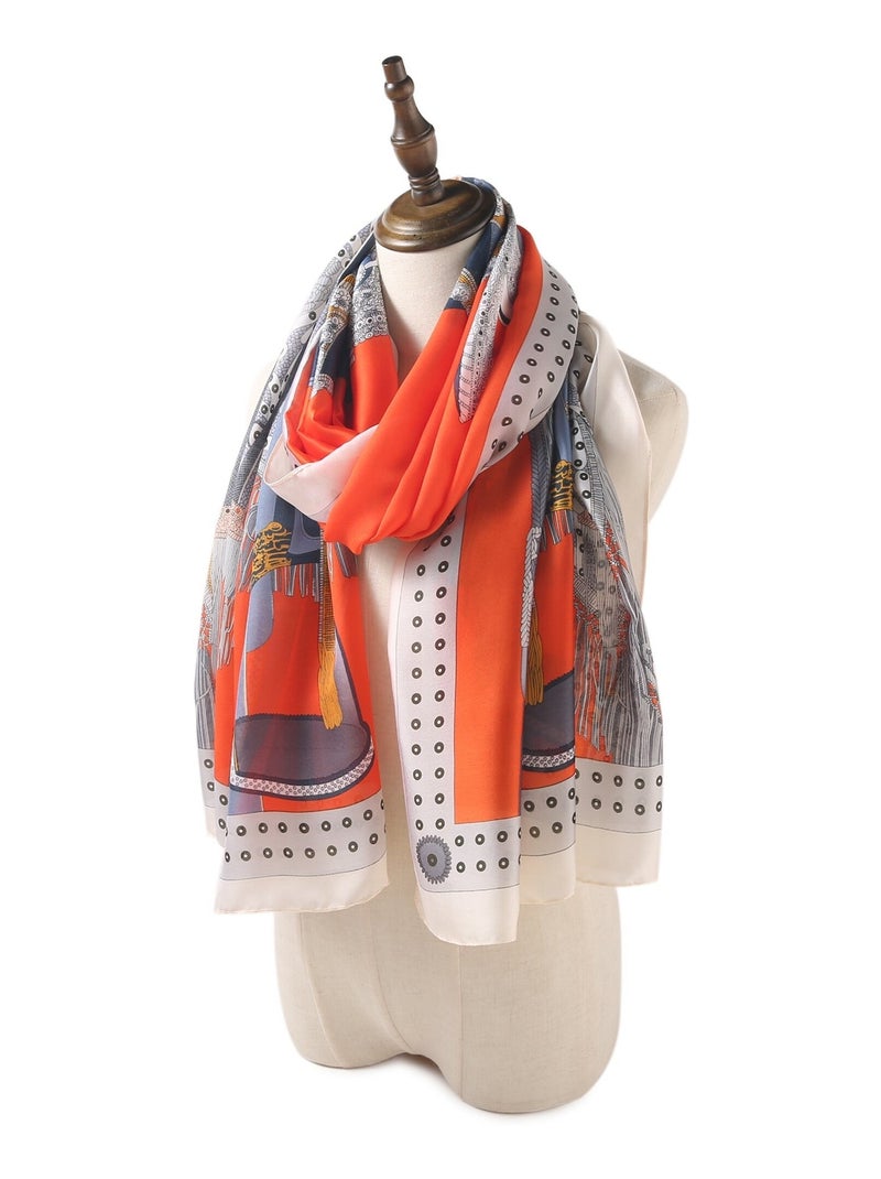 Etole de Soie Ironhorse Florina Orange - Kiabi