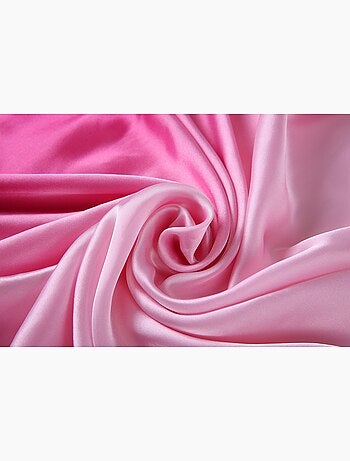 Étole de Soie Light Pink Dark Pink Duo
