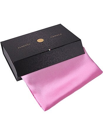 Étole de Soie Light Pink Dark Pink Duo