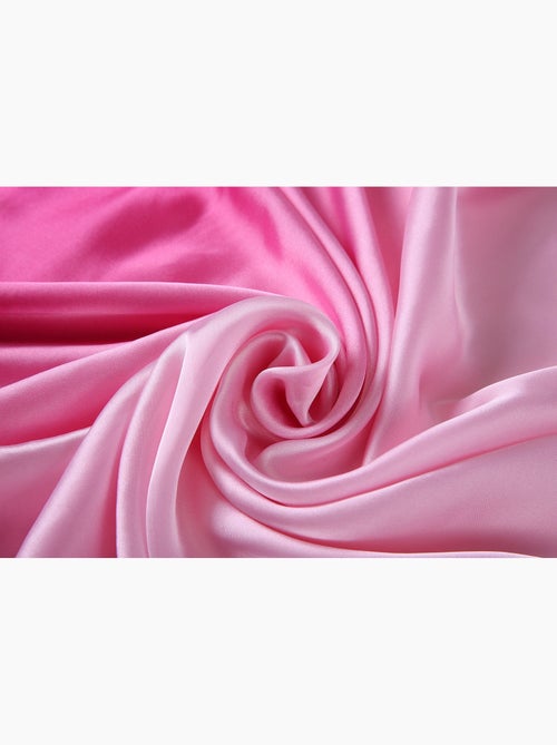 Étole de Soie Light Pink Dark Pink Duo - Kiabi
