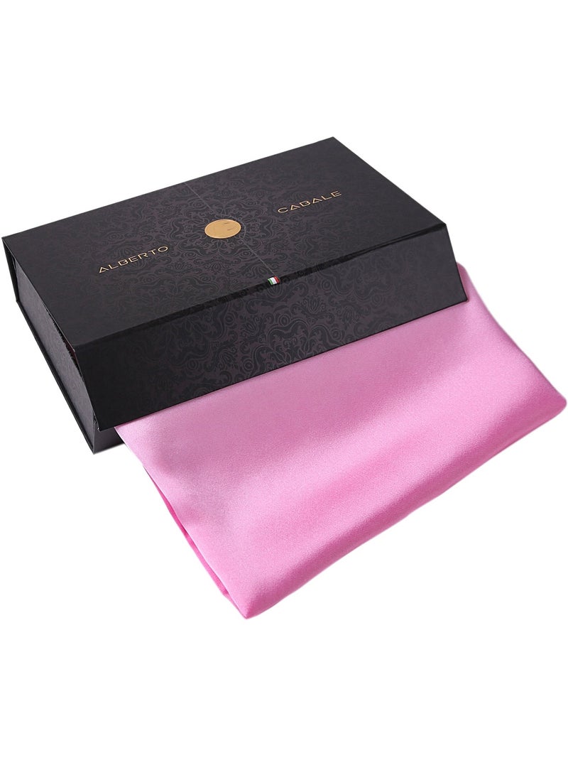 Étole de Soie Light Pink Dark Pink Duo Rose - Kiabi