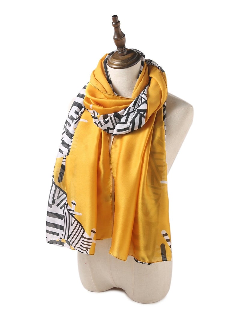 Etole de Soie Madame Florina Jaune - Kiabi