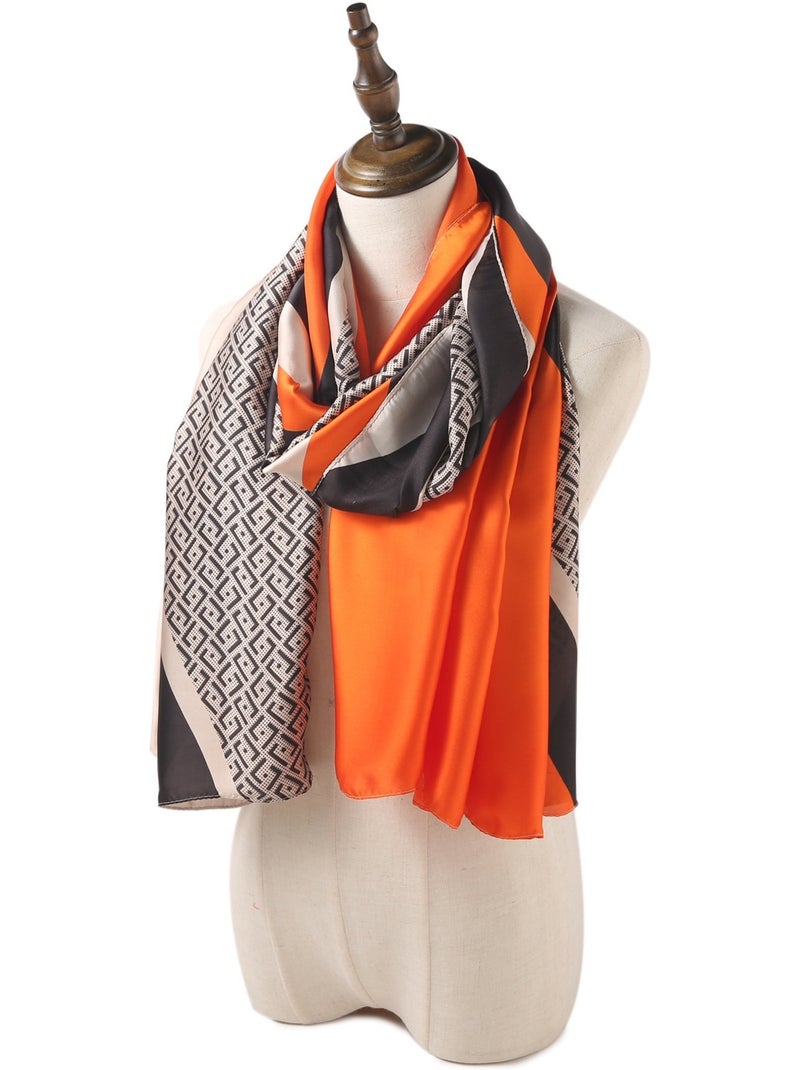 Etole de Soie Madame Florina Orange - Kiabi
