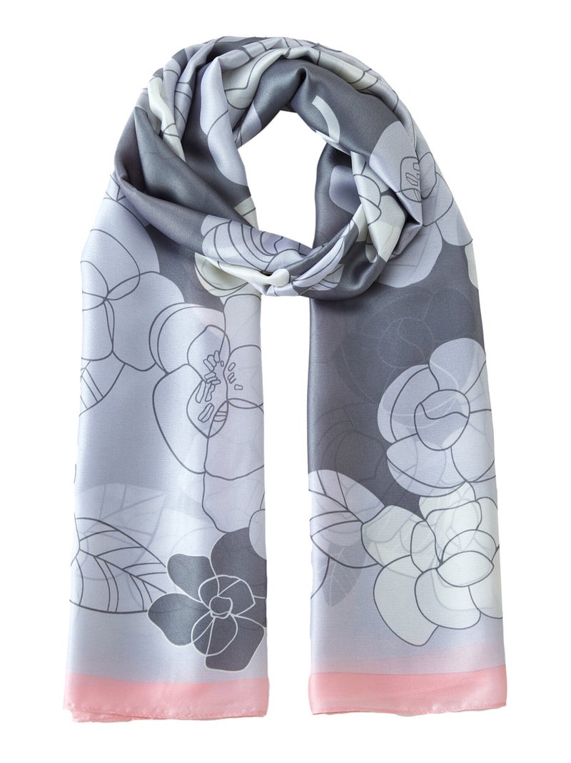 Etole de soie Rosa Nebbia Gris - Kiabi