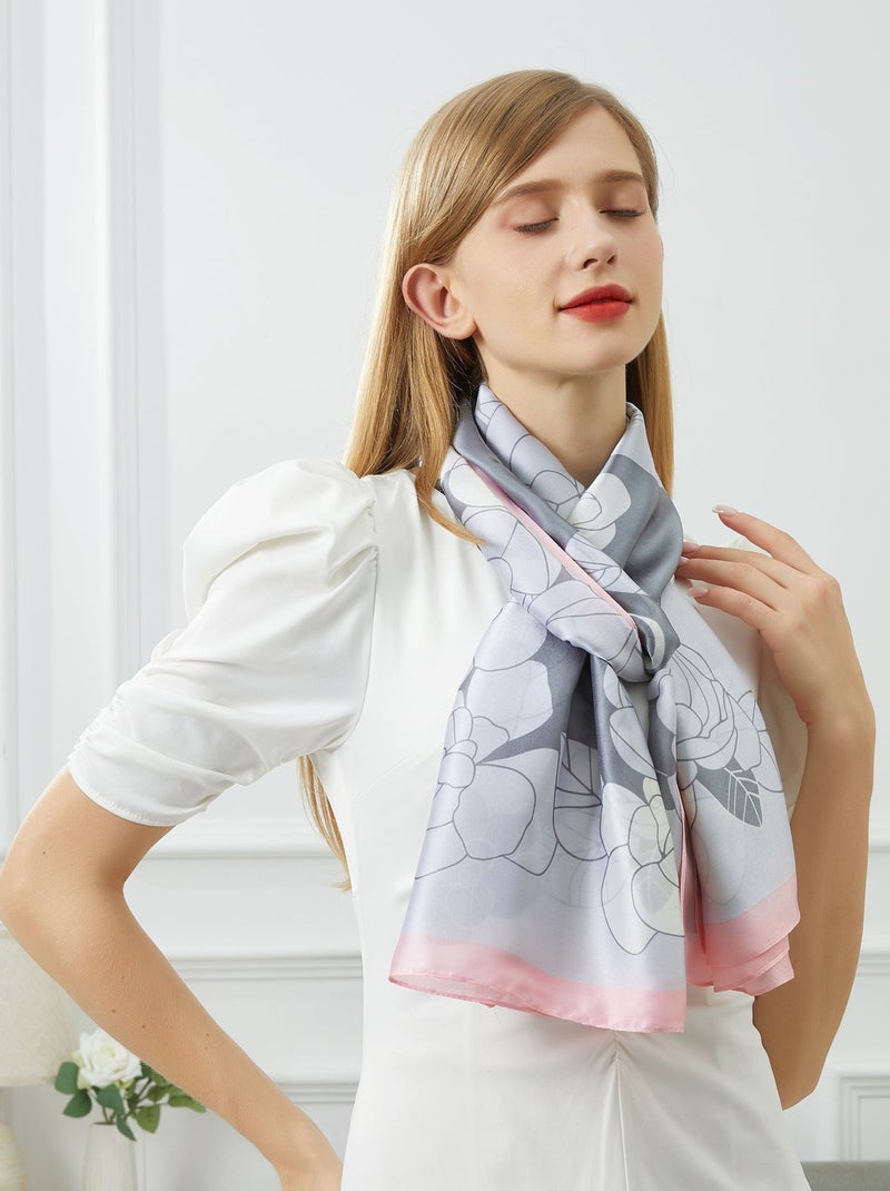 Etole de soie Rosa Nebbia Gris - Kiabi