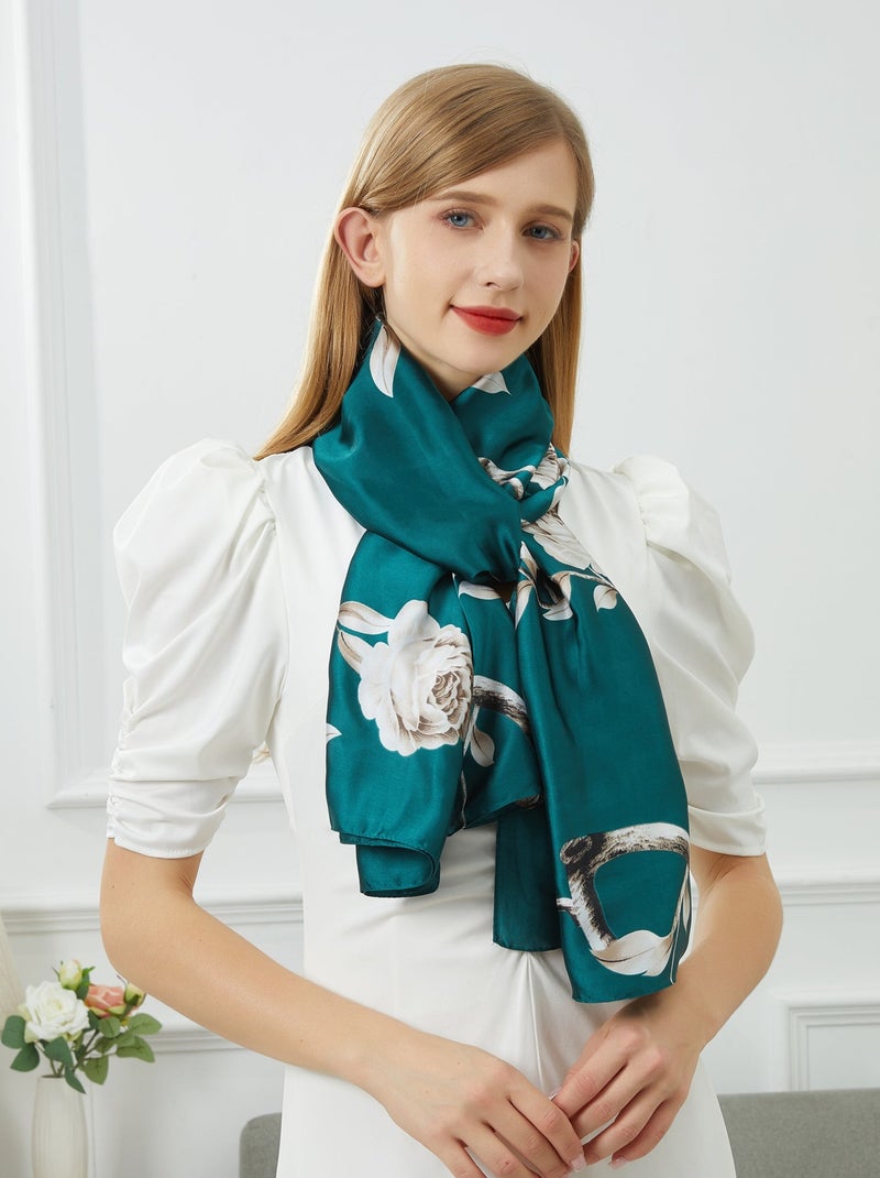 Etole de soie Verde Fiorita Vert - Kiabi