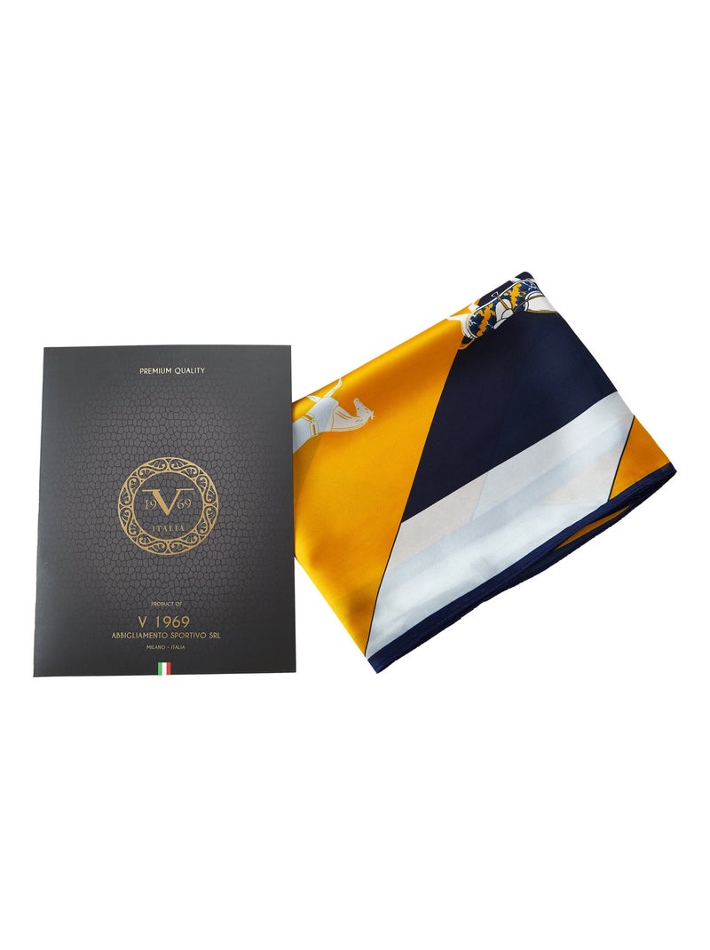 Etole de soie Vivace Patchwork Bleu marine - Kiabi