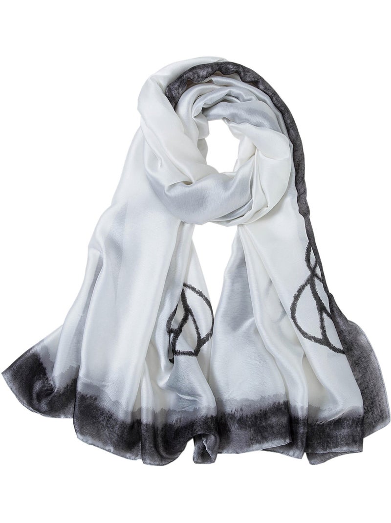Étole de Soie White Florina Blanc - Kiabi
