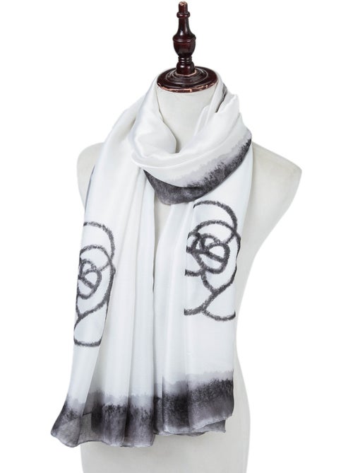 Étole de Soie White Florina - Kiabi
