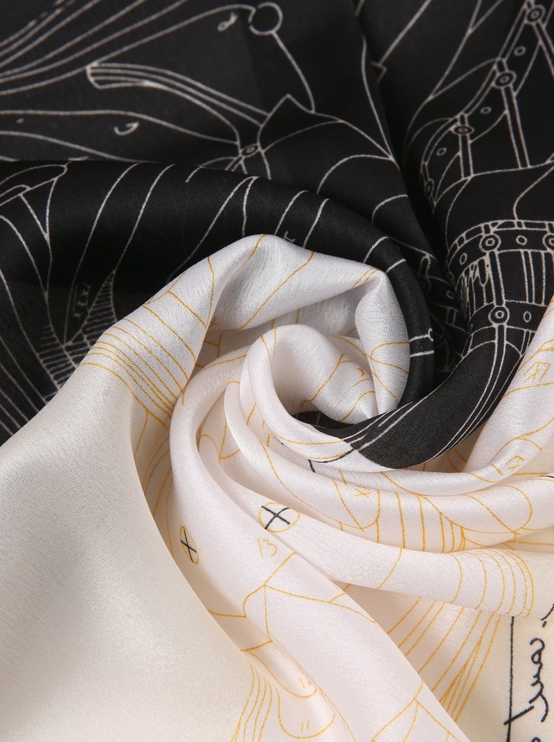 Etole de Soie Winged Florina Noir - Kiabi