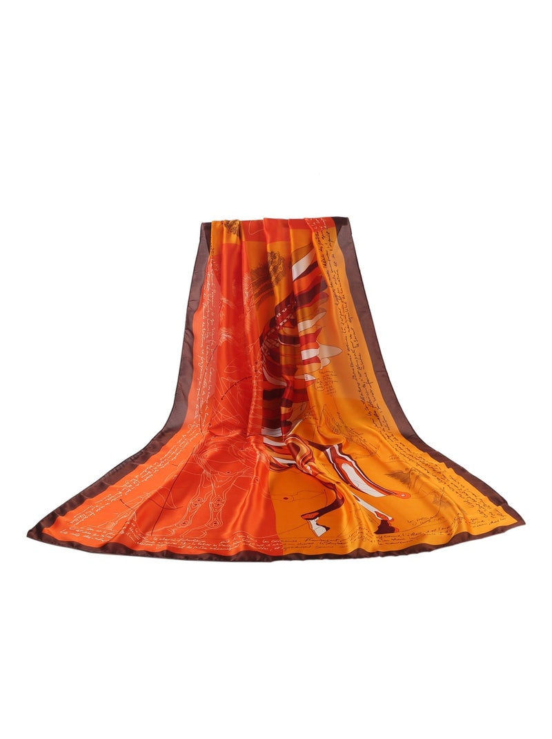 Etole de Soie Winged Florina Orange - Kiabi