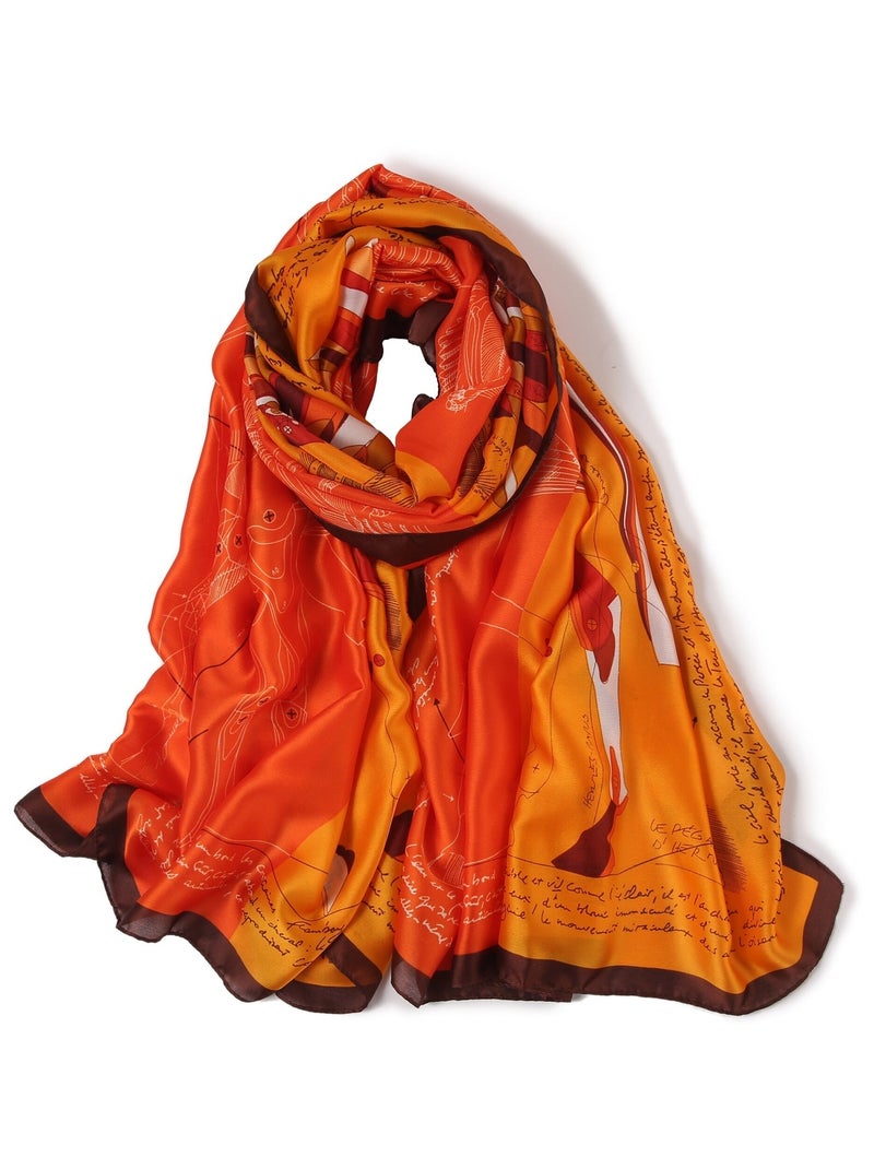 Etole de Soie Winged Florina Orange - Kiabi