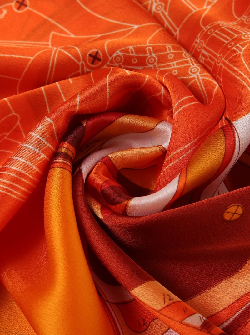 Etole de Soie Winged Florina Orange - Kiabi