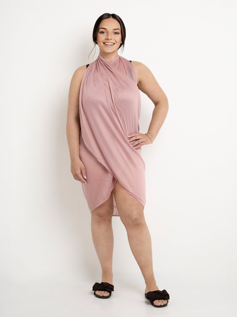 Étole paréo fluide à nouer Rose pâle - Kiabi