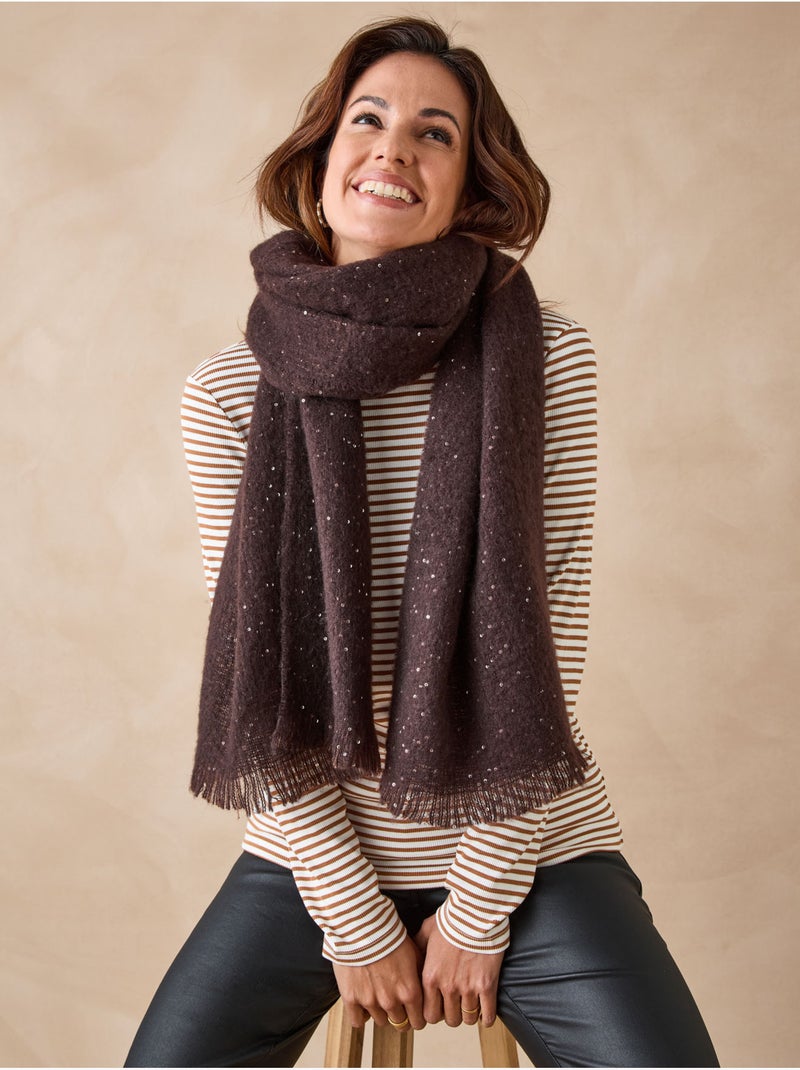 Etole sequins maille douce - DAXON Marron - Kiabi