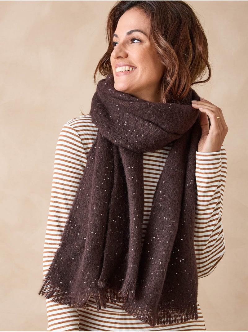 Etole sequins maille douce - DAXON Marron - Kiabi