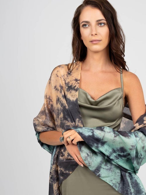 Etole Soie Tie Dye Jadny - 100% Soie VietNam - Kiabi