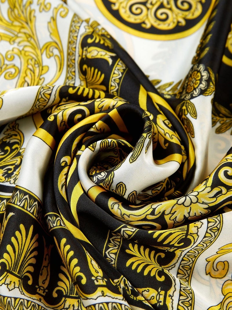 Etole soie V PRINT Blanc/Blanc perle - Kiabi