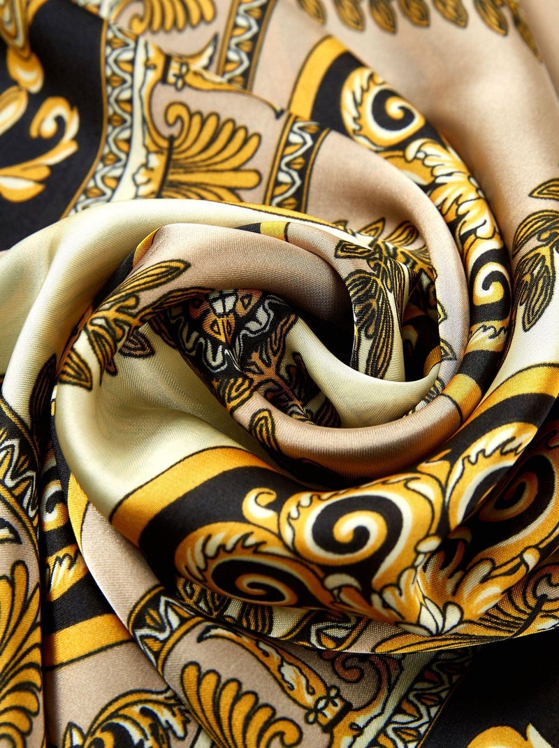 Etole soie V PRINT Noir - Kiabi