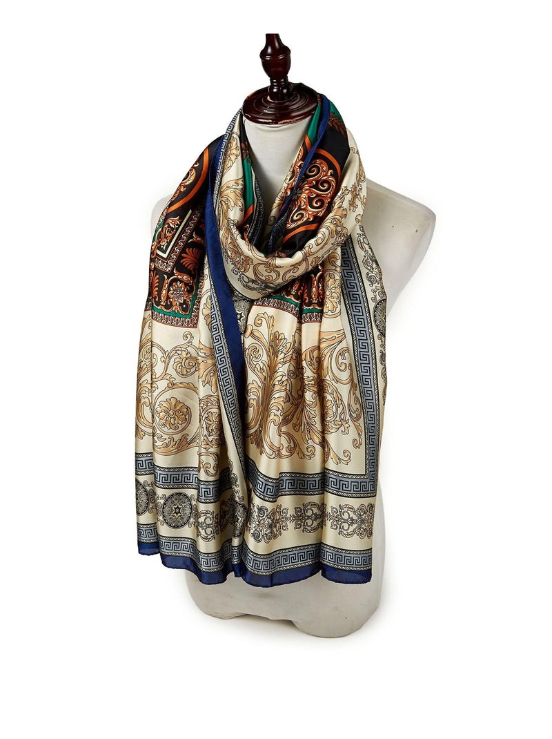 Etole soie V PRINT Vert - Kiabi