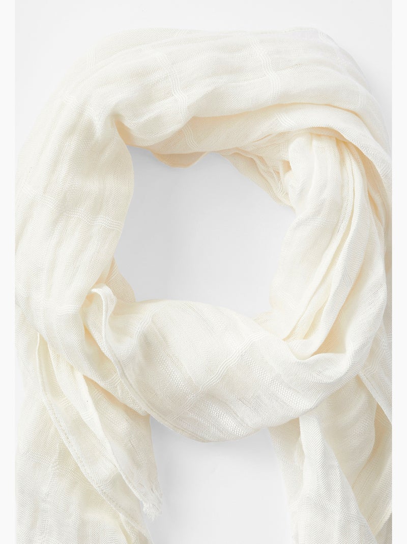 Etole tissu effet carreaux - Damart Blanc - Kiabi