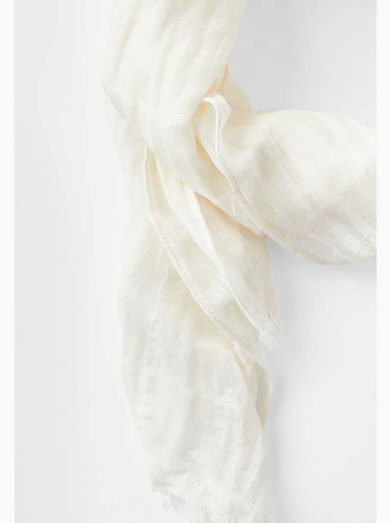 Etole tissu effet carreaux - Damart Blanc - Kiabi