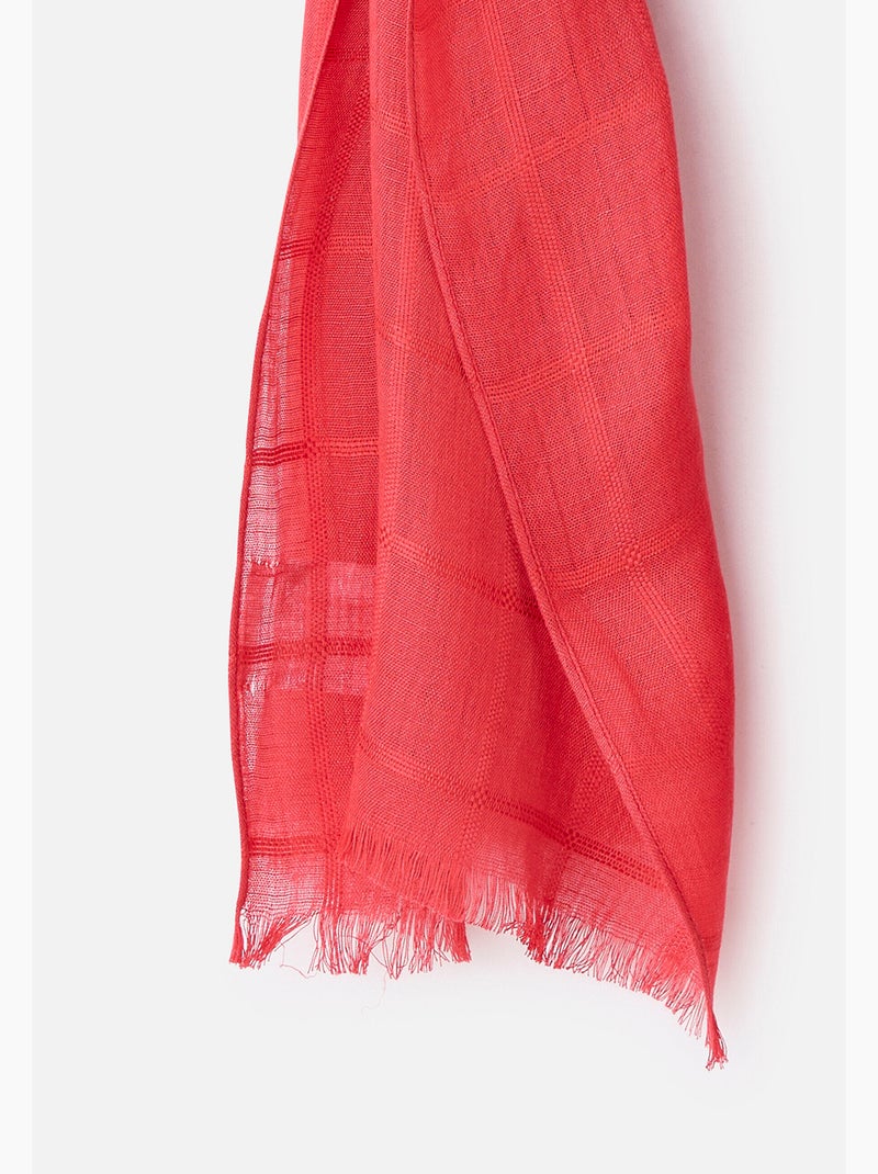Etole tissu effet carreaux - Damart Rouge - Kiabi