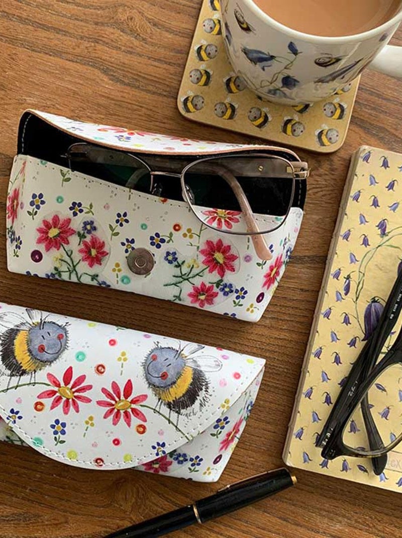 Étui à lunettes Abeilles et Fleurs par Alex Clark Blanc - Kiabi