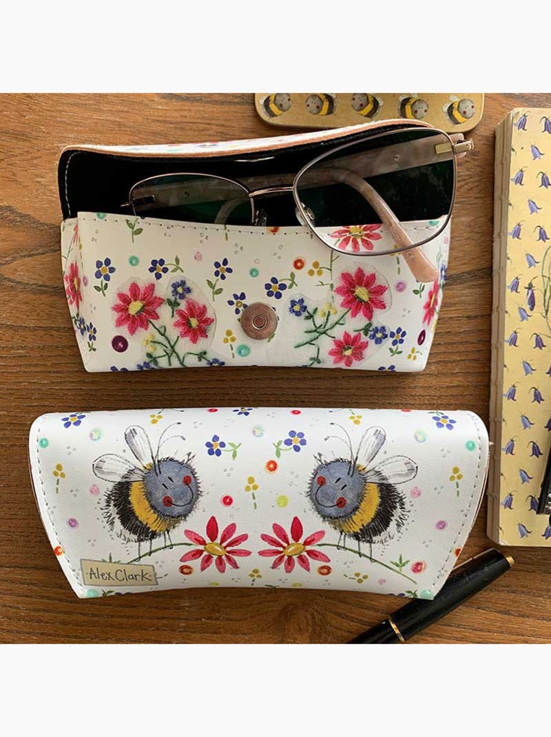 Étui à lunettes Abeilles et Fleurs par Alex Clark Blanc - Kiabi