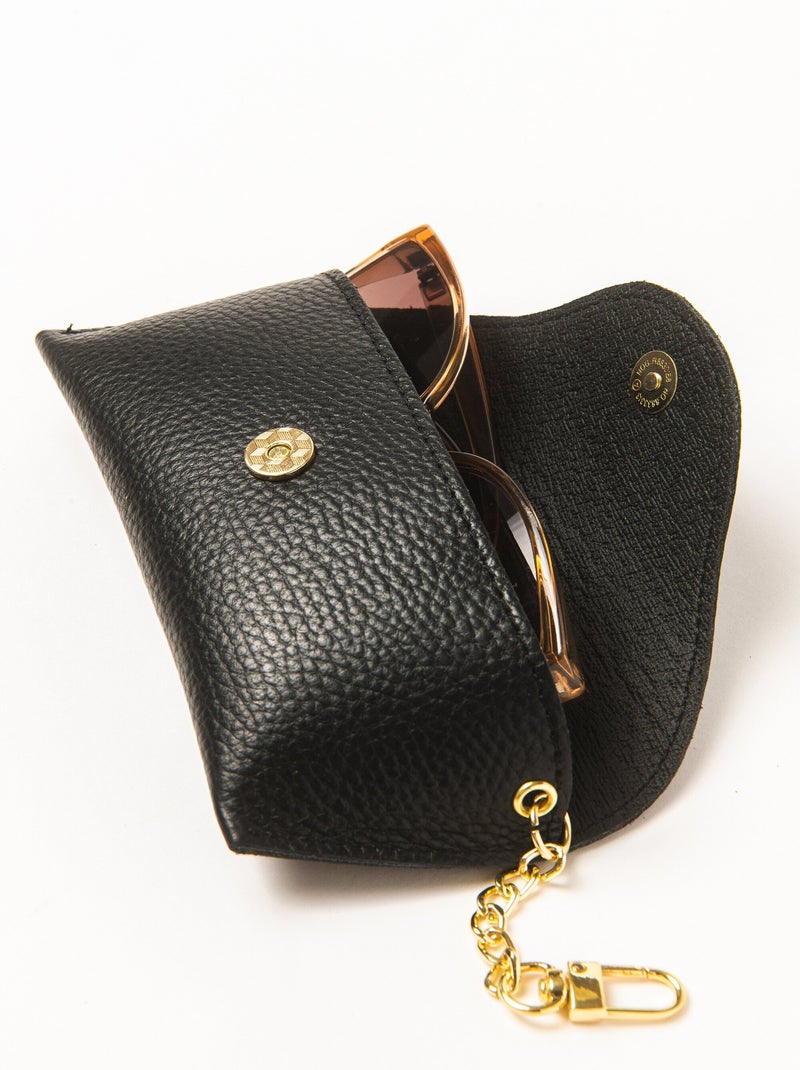 Étui à lunettes avec chaînette Noir - Kiabi