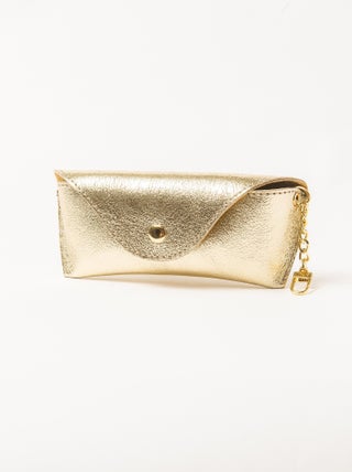 Etui à lunettes cuir avec chaînette
