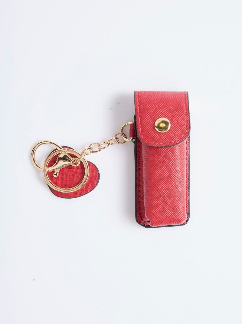Étui à rouges à lèvres, imitation Saffiano Bordeaux - Kiabi