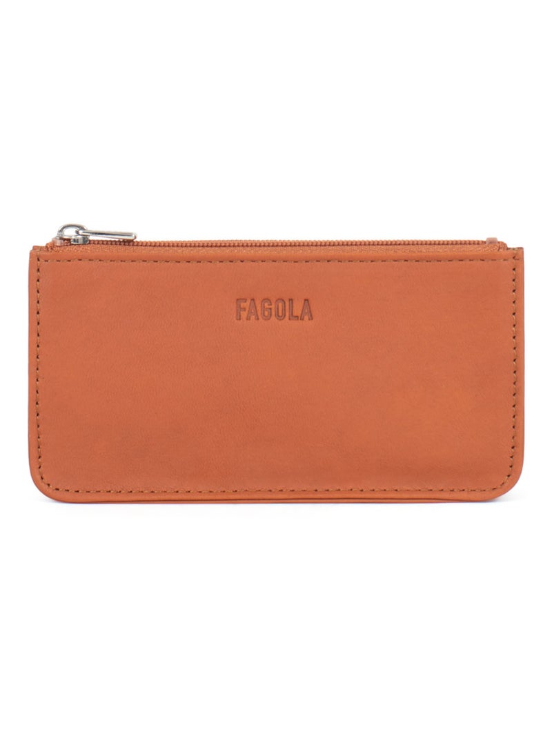 Étui porte-clés Cuir Émy Orange mandarine - Kiabi