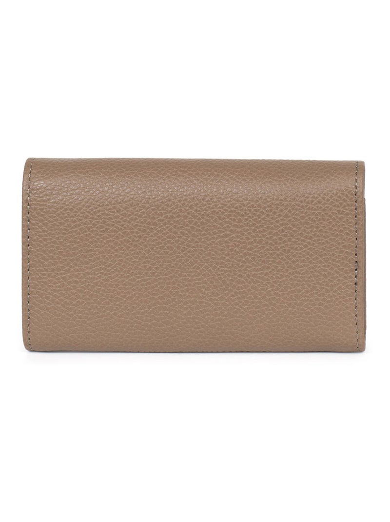 Étui porteclés  2 volets  Cuir CONFORT Marron glacé - Kiabi