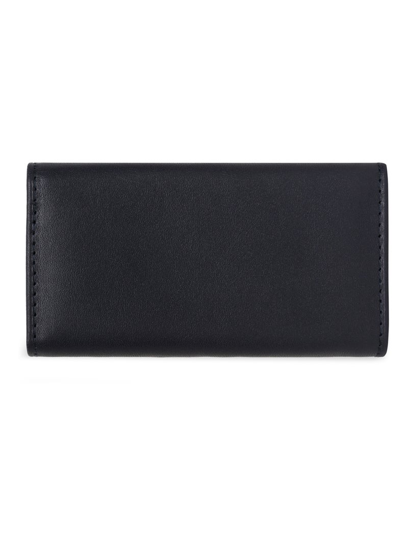 Étui porteclés  2 volets  Cuir SOFT Bleu marine - Kiabi