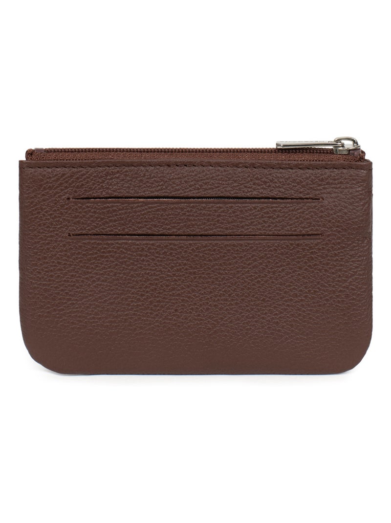 Étui porteclés  Cuir CONFORT Marron chocolat - Kiabi