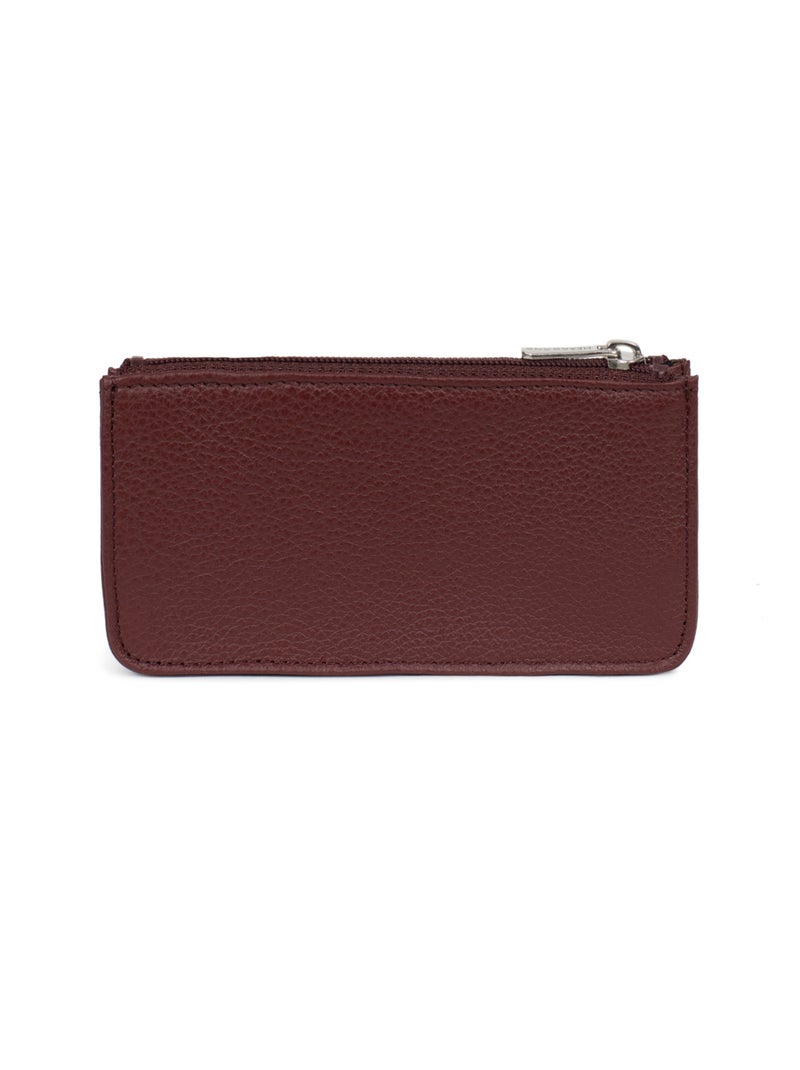 Étui porteclés  Cuir CONFORT Violet prune - Kiabi