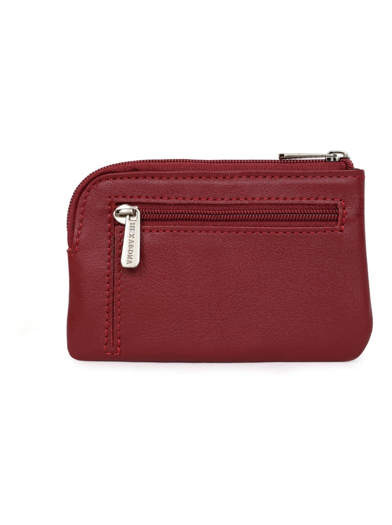 Étui porteclés  Cuir SOFT Rouge - Kiabi