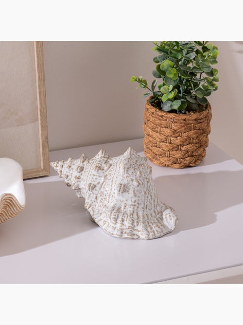 Eucalyptus artificiel en pot en ciment texturé - Kiabi