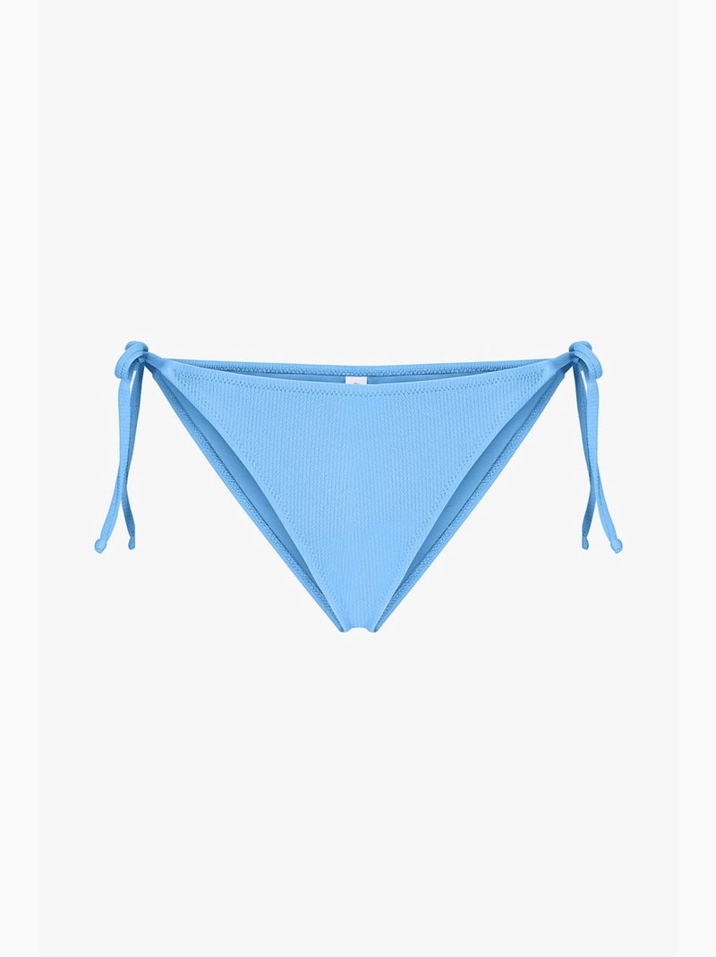 Eulina bas de bikini taille mi-haute texturé penti Bleu ciel - Kiabi