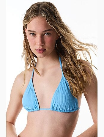 Eulina haut de bikini triangle texturé penti